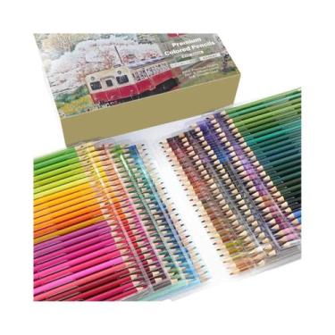 Imagem de Conjunto De 632 Lápis De Cor a Óleo Metálicos, Aquarela Neon, Tons De 