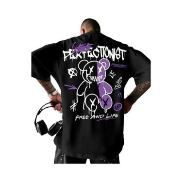 Imagem de Camiseta Masculina De Verão Com Estampa De Urso Teddy, Confortável E R