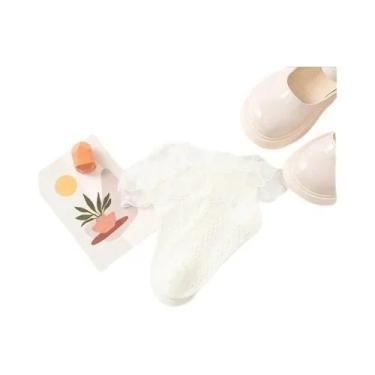 Imagem de Meias De Princesa De Algodão Com Renda Para Meninas, Moda De Outono, C