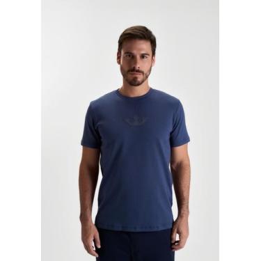 Imagem de Camiseta docthos slim manga curta egípcio estampa coroa, 007 marinho, 