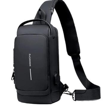 Imagem de Bolsa Mochila De Ombro Anti-Roubo Transversal Usb Pochete