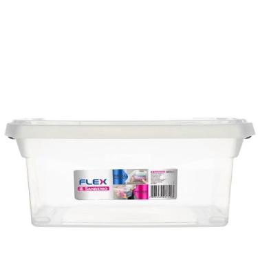 Imagem de Caixa Organizadora Plástica Transparente 48L Flex Sanremo