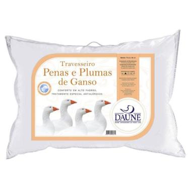 Imagem de Travesseiro Daune 20% Plumas de Ganso e 80% Penas 50x70 Branco