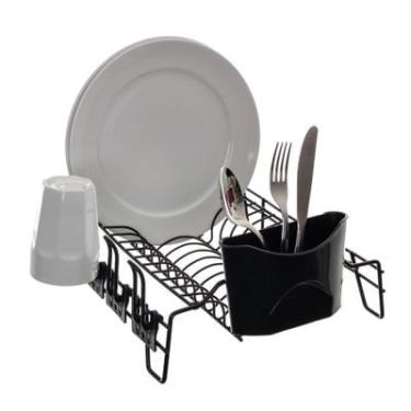 Imagem de Escorredor de Louças Aço 36cm Metaltru Madri Preto Antiferrugem
