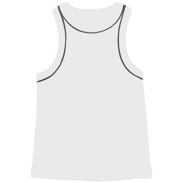 Imagem de Regata Ribana Ajustada Branco com Preto Basic+ Confortável