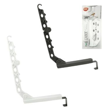 Imagem de Cabide-organizador Retrátil para Porta CK4974 em Plástico e Aço Inox Dobrável Branco Clink