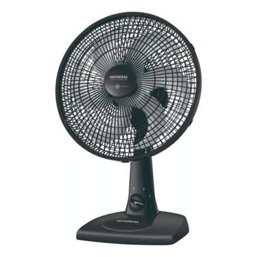 Imagem de Ventilador de Mesa Turbo 30cm Maxi Power 6 Pás Silencioso Preto e Cinz