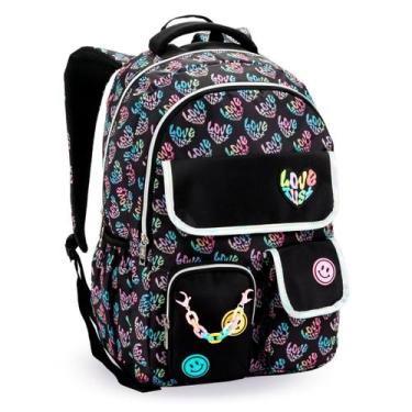 Imagem de Mochila Escolar Infantil Resistente Feminina Viagem Ajustável Espaçosa