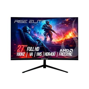 Imagem de Monitor Gamer Curvo Rise Mode Prime 27", FHD, 180Hz, 1ms, VA, FreeSync