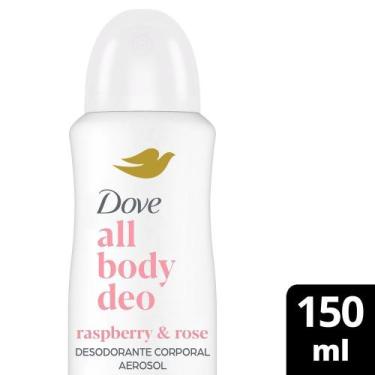 Imagem de Desodorante Corporal Dove Aerosol Raspberry e Rose Feminino 48h 150ml