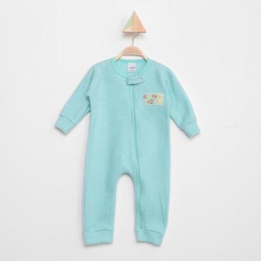 Imagem de Macacão Longo Bebê Candy Kids Soft Fleece Masculino, Verde, 3A