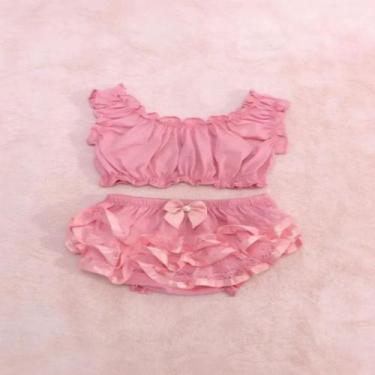 Imagem de Conjunto para Bebê Cropped e Calcinha Bunda Rica (Top e Tapa Fralda) -