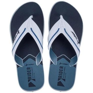 Imagem de Chinelo rider way masculino grendene 12272, Azul, Branco, 41/2