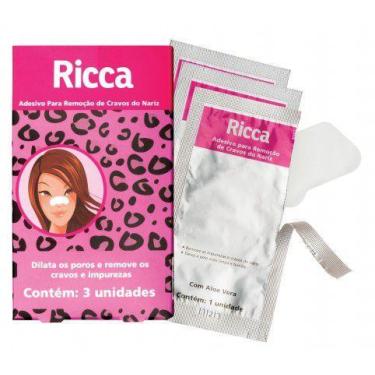Imagem de Adesivo para remoção de cravos do nariz ricca aloe vera - embalagem co
