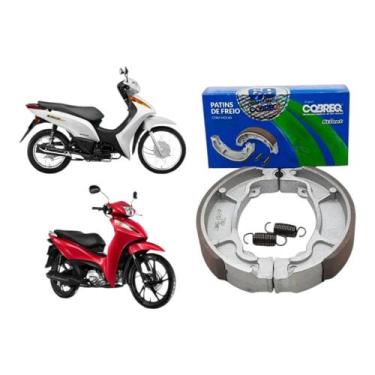 Imagem de Lona Patim Freio Traseiro Cobreq Biz Pop Bros Xr200 Crf230