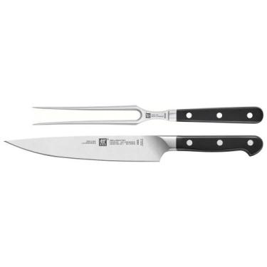Imagem de Conjunto faca para carne e garfo trinchante zwilling pro 20cm em aço i