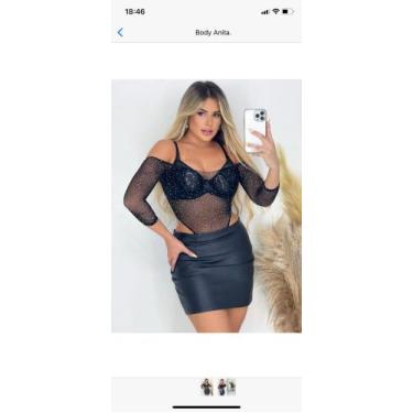 Imagem de Bory Anita de renda Strass.modela ao corpo.serve p ao GG - Boneca exib