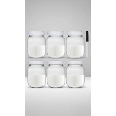 Imagem de 6 Potes Vidro 267ml Leite Materno Papinha Graduado - Congratulations S