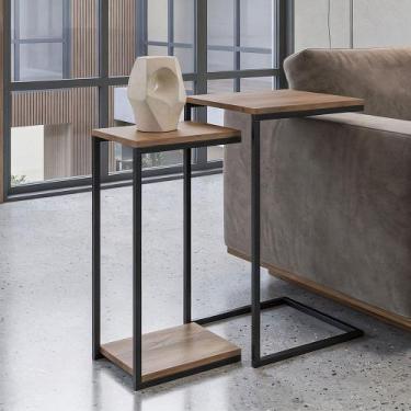 Imagem de Kit Mesas Laterais Decorativas Industrial D01 Design Demolição - Lyam 