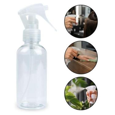 Imagem de Borrifador Transparente Pequeno 130ml Trava Spray Álcool Frasco Transp