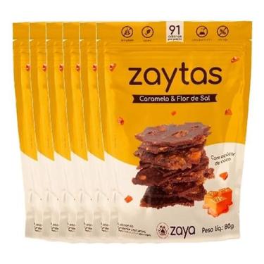 Imagem de Kit 6X: Biscoito Zaytas Caramelo Sem Glúten Zaya 80g