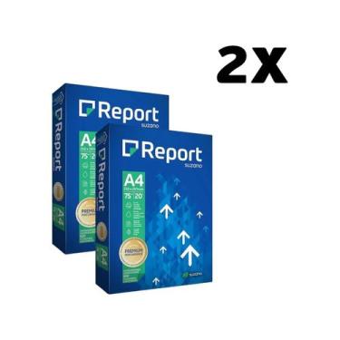 Imagem de Kit Com 2 Pacotes De Papel Sulfite A4 Report Com 500 Folhas 75g Branco