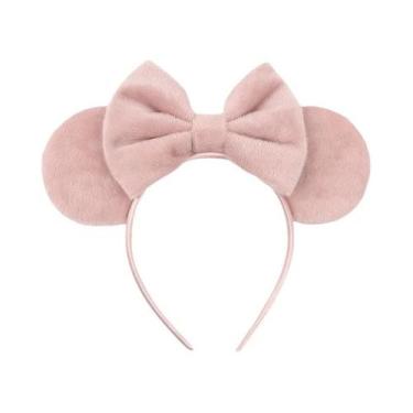 Imagem de Tiara De Veludo Com Orelhas De Rato Para Meninas, Faixa De Cabelo Maci