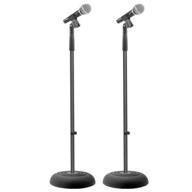 Imagem de Kit 2 Suportes Pedestal Pyle Para Microfone Altura Ajustável