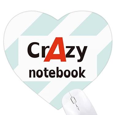 Imagem de Caderno Breve Best Cool Crazy Jotter Pocketbook Coração Mousepad Tapete de Borracha para Escritório