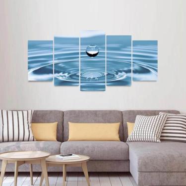 Imagem de Quadro Abstrato Gotas de Água Água Líquido Fresco Mosaico