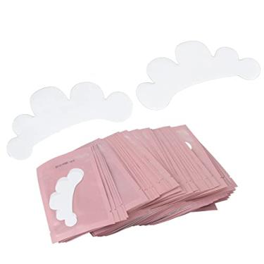 Imagem de Almofadas para os olhos, 100 pares de almofadas para cílios enxertados para extensões de cílios almofadas de isolamento em forma de pétala adesivos de sombra não tecida extensão de cílios sem fiapos sob hidrogel máscara de olhos pads ferramenta de beleza