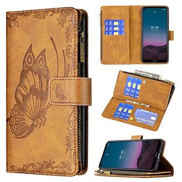 Imagem de For Nokia 3.4 Flying Butterfly Embossing Pattern Zipper Horizontal Flip Leather Case with Holder & Card Slots & Wallet