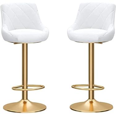 Imagem de Banco De Bar, Bsillas Cocina de Barra Altas Bancos Taburete bar Isla Conjunto De 2 Peças De Banco De Restaurante Para Café Da Manhã, Altura Do Balcão Da Cadeira De Ilha De Cozinha Ajustável