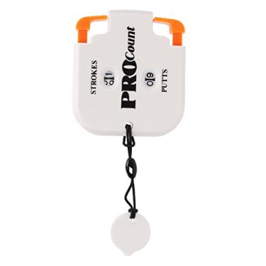 Imagem de Contador de pontuação de golfe Mini contador de tacadas de golfe, com redefinição de um toque e acessório simples para luva de goleiro de pontuação (2,5 x 2,2 pol)(white)