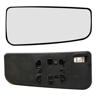 Imagem de KYYET Espelho retrovisor de vidro inferior do lado direito do passageiro serve para 2015-2020 F150 2017-2020 F250 F350 espelhos de reboque convexos aquecidos com suporte traseiro, substitui FL3Z17K707K