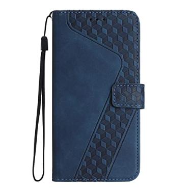 Imagem de Nova capa de couro com padrão 3D para Samsung Galaxy Note 20 Ultra Flip Case Azul