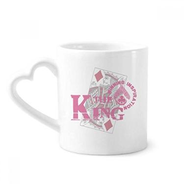 Imagem de King Baralho de cartas utensílios de jogo caneca padrão café cerâmica copo de coração de vidro