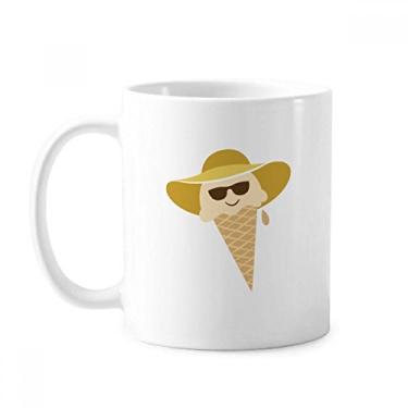 Imagem de Hat Glasses Head Caneca de sorvete doce cerâmica xícara de porcelana de café louça