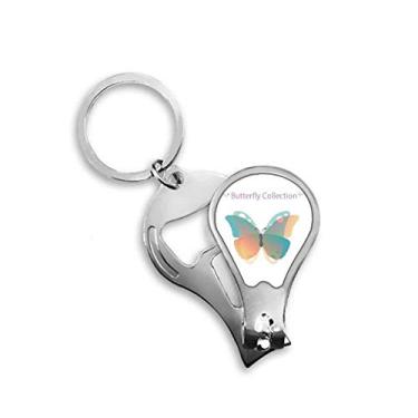 Imagem de Conjunto de borboletas rosa e azul bebê cortador de unhas abridor chaveiro tesoura