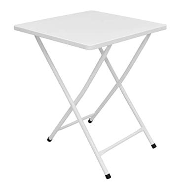 Imagem de Mesa Dobrável De Bar Restaurante Cozinha Aço Ferro Branca