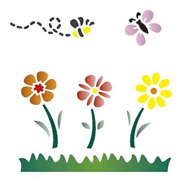 Imagem de Stencil de Acetato para Pintura OPA Simples 14 x 14 cm - 991 Jardim