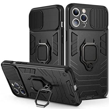 Imagem de Para iPhone 13 Slide Armor Capa de telefone à prova de choque para iPhone 12 11 13Pro Max XR XS Max X 14Pro max Tampa traseira do suporte de anel magnético, T1, para iPhone 13Pro Max