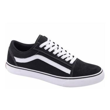 tênis unissex mad rats hi top old school preto/branco - C&A