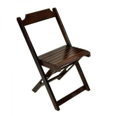 Imagem de Cadeira Dobrável Em Madeira Maciça Sem Braços Mega Madeira - Madesil