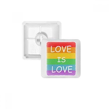 Imagem de DIYthinker Rainbow Gay Lesbian Transgender Bissexuais Teclado Mecânico PBT Kit de Atualização de Jogos