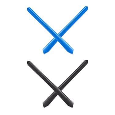 Imagem de Mryok Meias de substituição para óculos Oakley Crosslink Zero Glass – Opções, Azul-celeste e preto, One Size