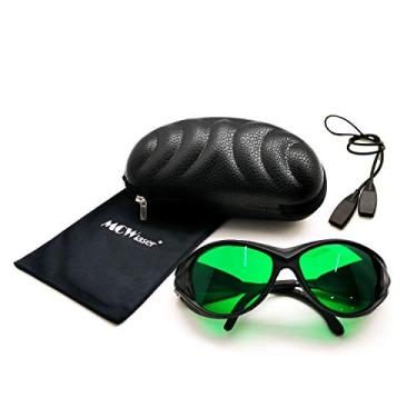 Imagem de Óculos de proteção MCWlaser a laser 190-470 e 610-760 nm típicos para 355nm 405nm 447nm 450nm 406nm 460nm 635nm 650nm 655nm 671nm 694nm 750nm 755nm Tipo de absorção EP-13, Style 2 FBA