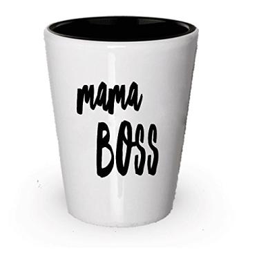 Imagem de Copo de shot Mamãe Boss – Presente de cerâmica para presente de aniversário/Natal (1)
