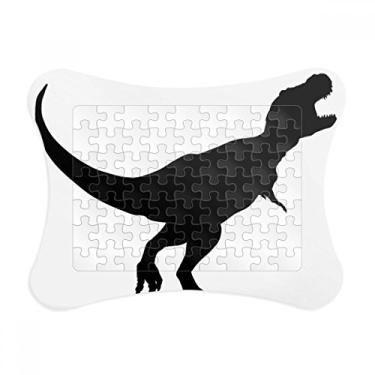 Imagem de Moldura de osso de dinossauro com ossos negros ornamento para jogos de quebra-cabeça