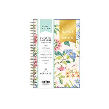 Imagem de Day Designer para Blue Sky Agenda semanal e mensal de ano acadêmico 2021-2022, 12,7 x 20,3 cm, capa flexível, encadernado, blush floral escalada (132249)